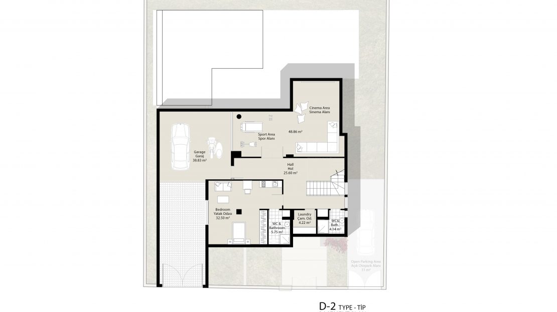 Begon Villas 3+1 Villa D-2-tipi-bodrum