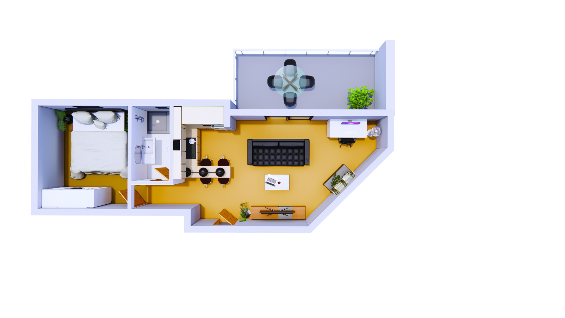 Caesar Blue 1+1 Apartment R0