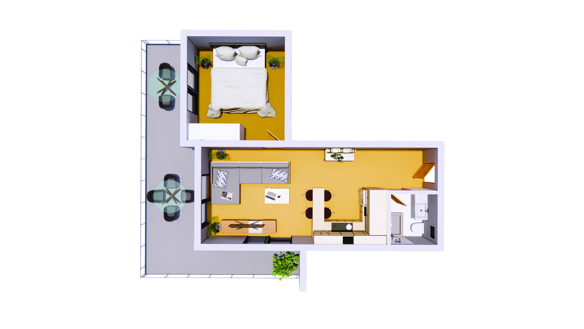 Caesar Blue 1+1 Apartment R1