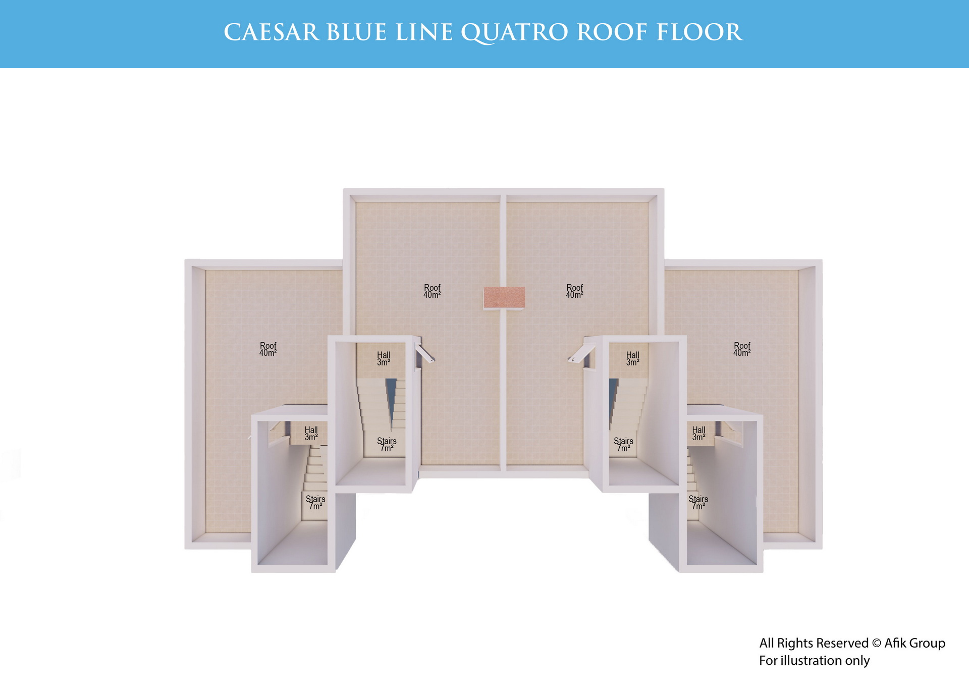Caesar Blue Line Villas 2+1 Roof-Floor