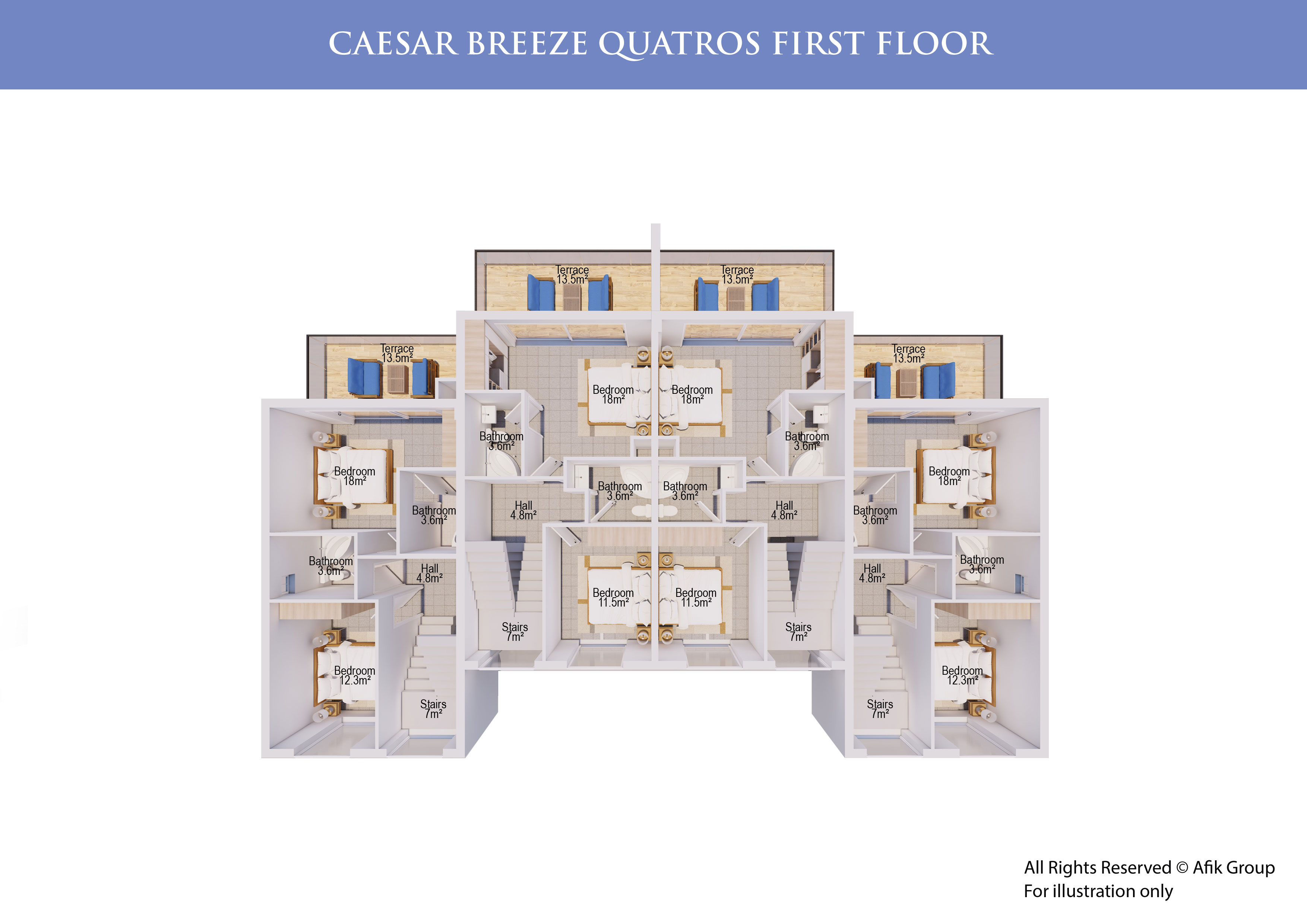 Caesar Breeze 2+1 Quatro Villa First-Floor